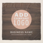 Custom Business Logo Company Employees Promotional Scarf<br><div class="desc">Modern rustic minimalist Scarf template to add your business logo, employee's name, current job title, business name and website or just the company name. Change the fonts or colours by using our "Design Tool" nested under the "Personalise" button. There is no minimum order requirement and no setup fee. Order as...</div>