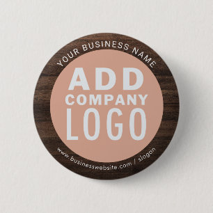 Custom Business Logo Company Employees Rustic 6 Cm Round Badge