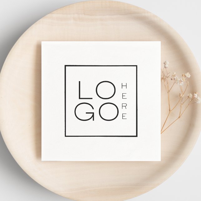 Custom Business Logo Company Event Minimalist Napkin (Creator Uploaded)