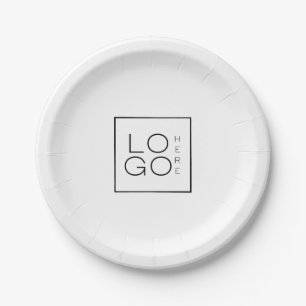 Custom Business Logo Company Event Minimalist  Paper Plate