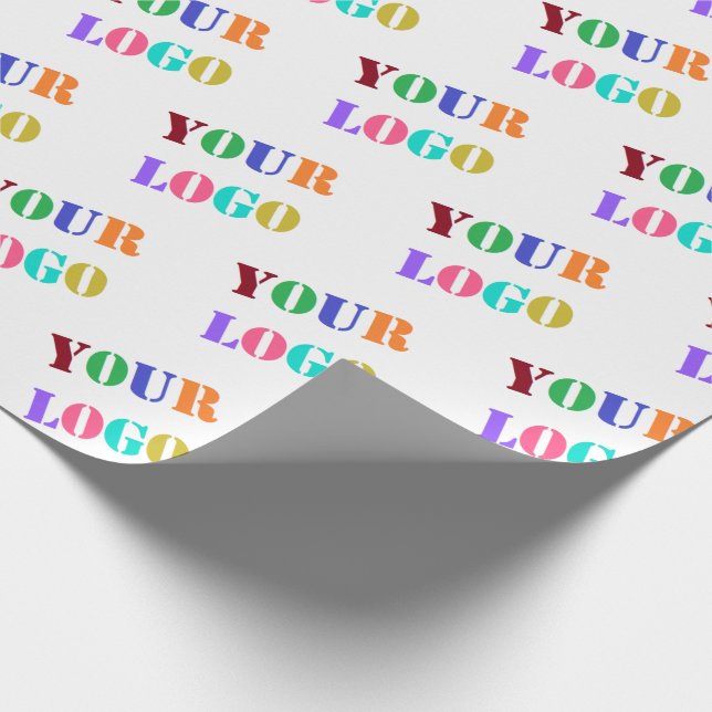 Custom Business Logo Company Gift Wrapping Paper (Corner)