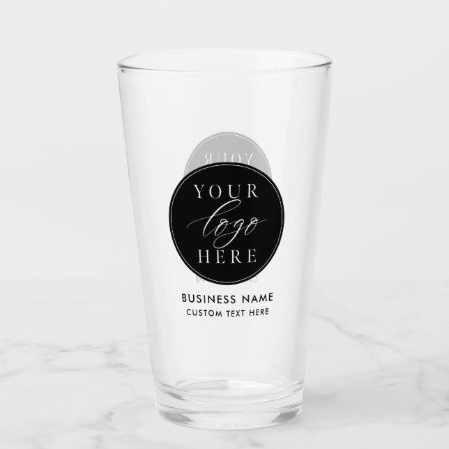 Custom Business Logo Company Glass (Front)