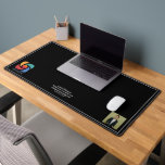 Custom Business Logo Company Minimalist Black Desk Mat<br><div class="desc">Simple,  chic desk mats for a modern business or corporation to put in the office of company employees. Add your custom corporate logo and name to this minimalist black deskmat.</div>