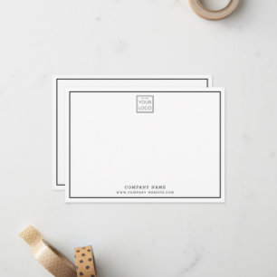 Custom Business Logo Company Name Black Border Card