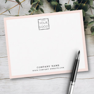 Custom Business Logo Company Name Blush Pink  Card