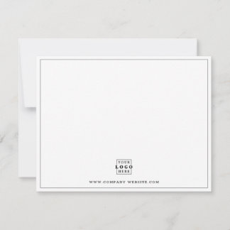 Custom Business Logo Company Name Grey Border Card