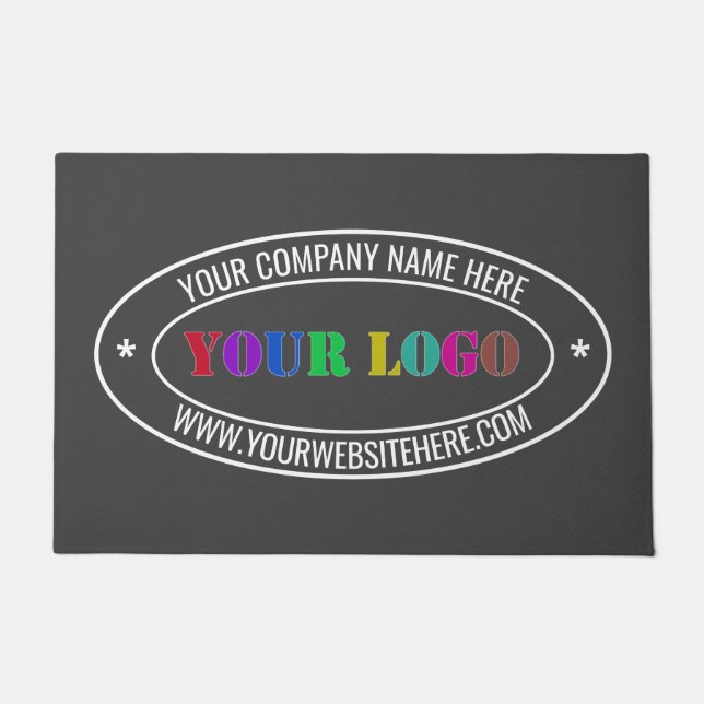 Custom Business Logo Company Office Doormat (Front)