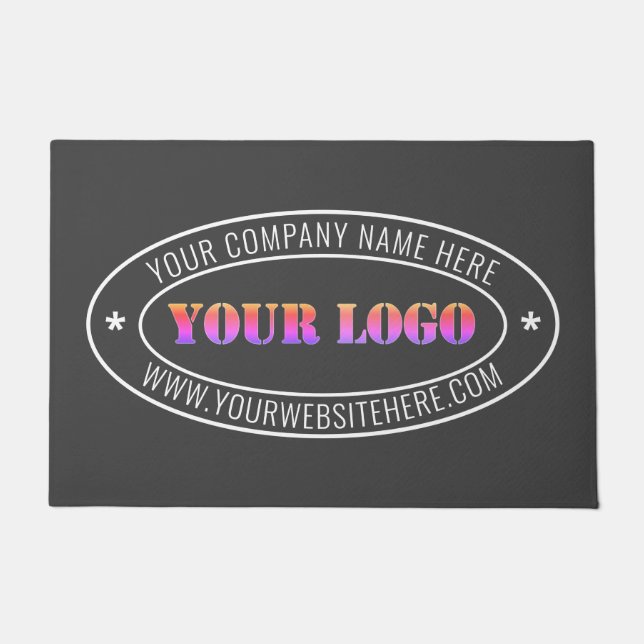 Custom Business Logo Company Office Personalised Doormat (Front)