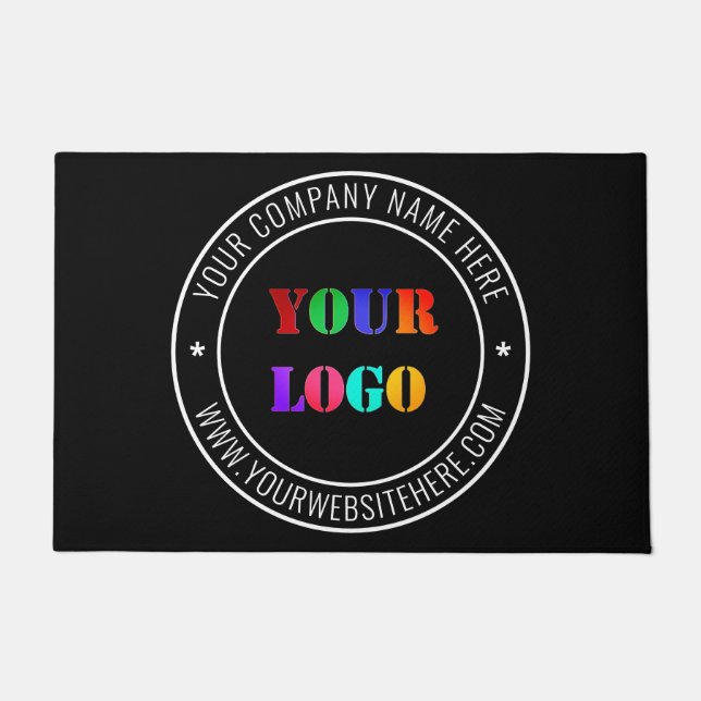Custom Business Logo Company Personalised Office Doormat (Front)
