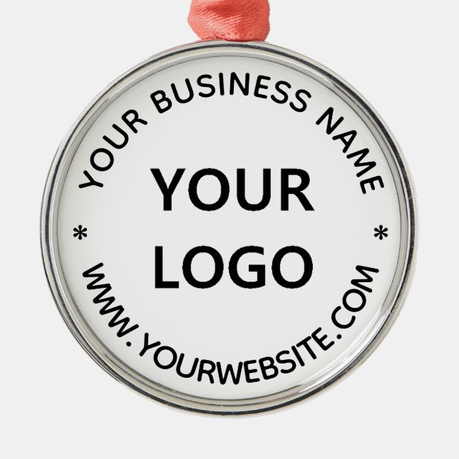 Custom Business Logo Company Personalised Office Metal Ornament (Front)