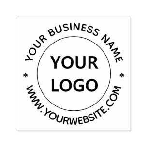 Custom Business Logo Company Personalised Office Rubber Stamp