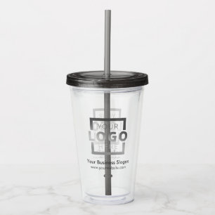 Custom Business Logo Company Promotional Acrylic Tumbler