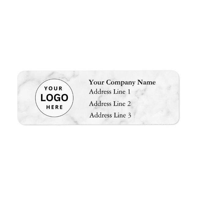 Custom Business Logo Company Return Address Label (Front)