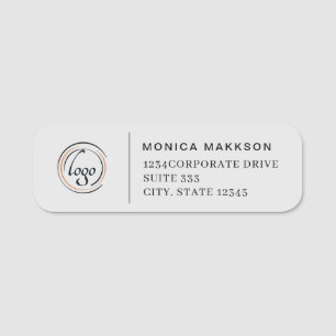 Custom Business Logo Company Return Address Name Tag