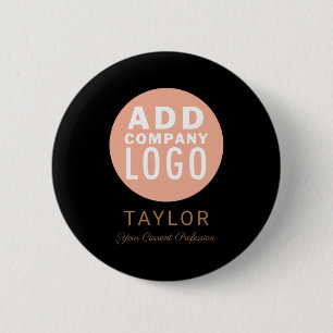 Custom Business Logo Company Staff Employee Name T 6 Cm Round Badge