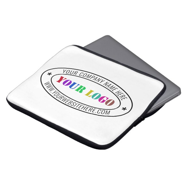 Custom Business Logo Company Stamp Laptop Sleeve (Front Top)