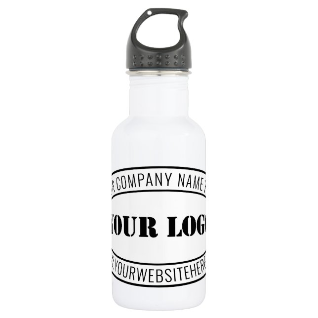 Custom Business Logo Company Stamp - Personalised  532 Ml Water Bottle (Front)