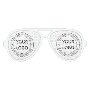Custom Business Logo Company Stamp - Personalised  Aviator Sunglasses