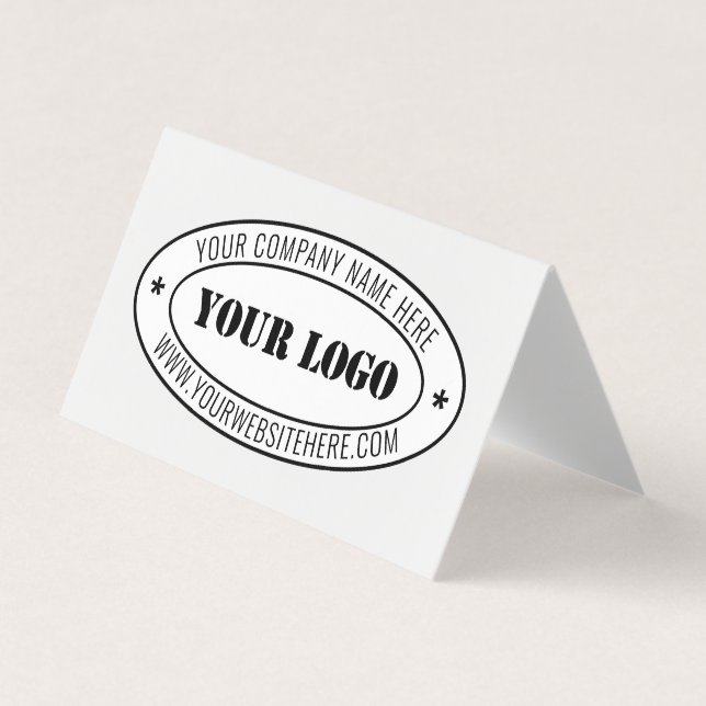 Custom Business Logo Company Stamp - Personalised  Card (Front)