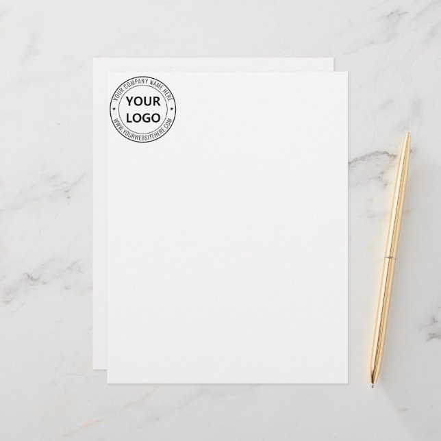 Custom Business Logo Company Stamp - Personalised  Custom Letterhead (Front/Back In Situ)