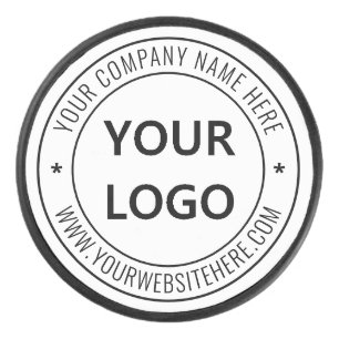 Custom Business Logo Company Stamp - Personalised  Hockey Puck