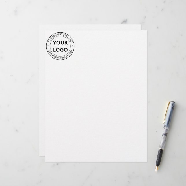 Custom Business Logo Company Stamp - Personalised  Letterhead (Front/Back In Situ)