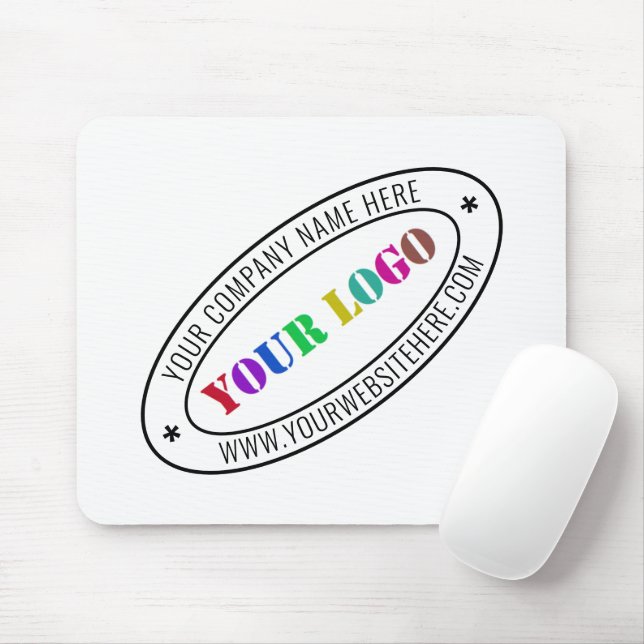 Custom Business Logo Company Stamp - Personalised  Mouse Pad (With Mouse)
