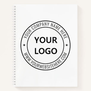 Custom Business Logo Company Stamp - Personalised  Notebook