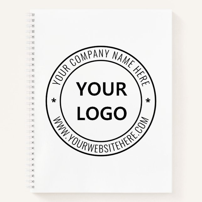 Custom Business Logo Company Stamp - Personalised  Notebook (Front)