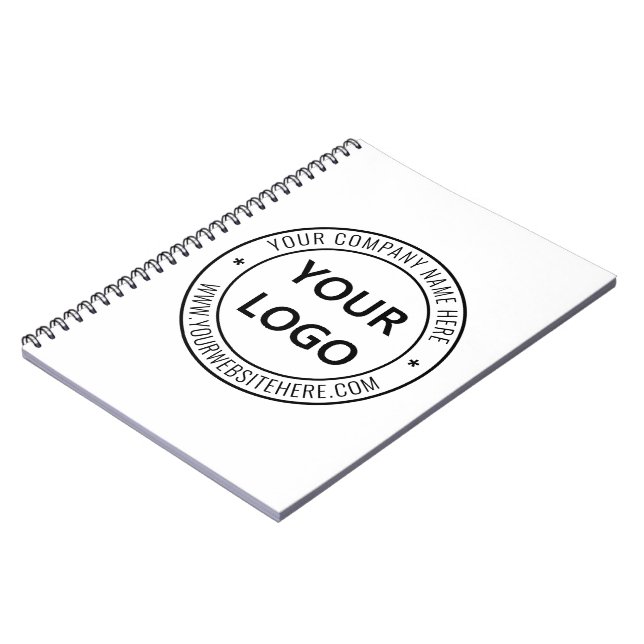 Custom Business Logo Company Stamp - Personalised  Notebook (Left Side)