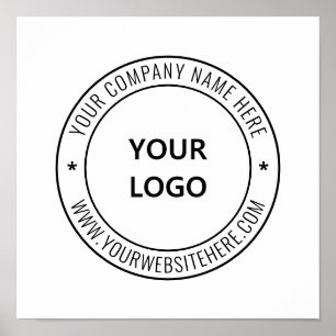 Custom Business Logo Company Stamp - Personalised  Poster