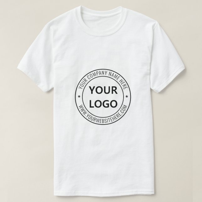 Custom Business Logo Company Stamp Personalised   T-Shirt (Design Front)