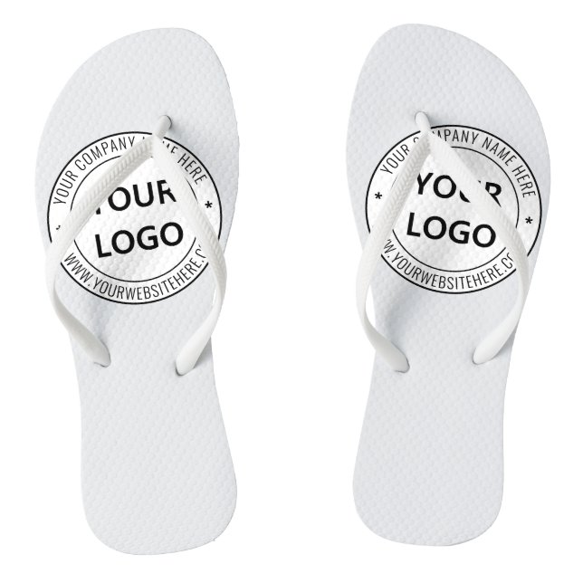 Custom Business Logo Company Stamp - Personalised  Thongs (Footbed)