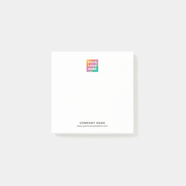 Custom Business Logo, Company Website Promotion Post-it Notes (Front)
