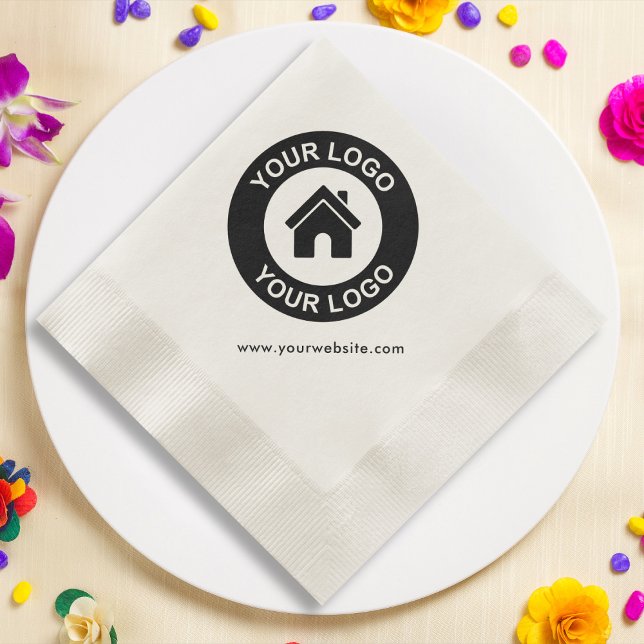Custom Business Logo Company Website Promotional Napkin (Creator Uploaded)