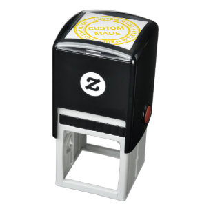 Custom Business Logo Company Yellow Self-inking Stamp