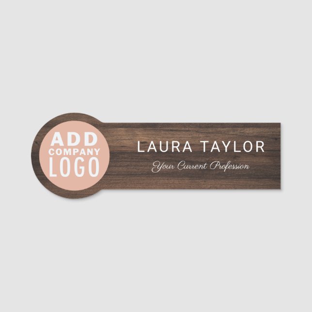 Custom Business Logo Conference Employees Name Tag (Front)