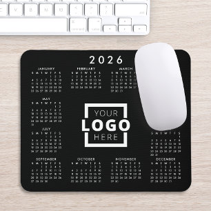 Custom Business Logo Corporate 2026 Calendar Mouse Pad