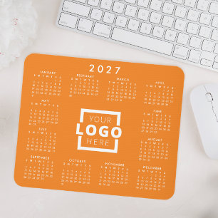 Custom Business Logo Corporate 2027 Calendar Mouse Pad