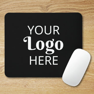 Custom Business Logo Corporate Branded Black Mouse Pad