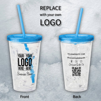 Custom Business Logo Corporate Company Modern Cool Acrylic Tumbler