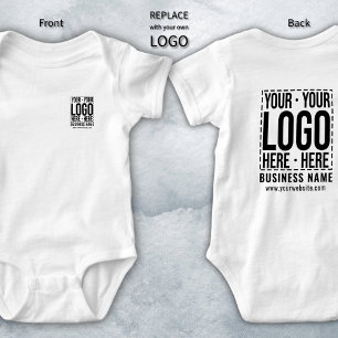 Custom Business Logo Corporate Company Modern Cool Baby Bodysuit