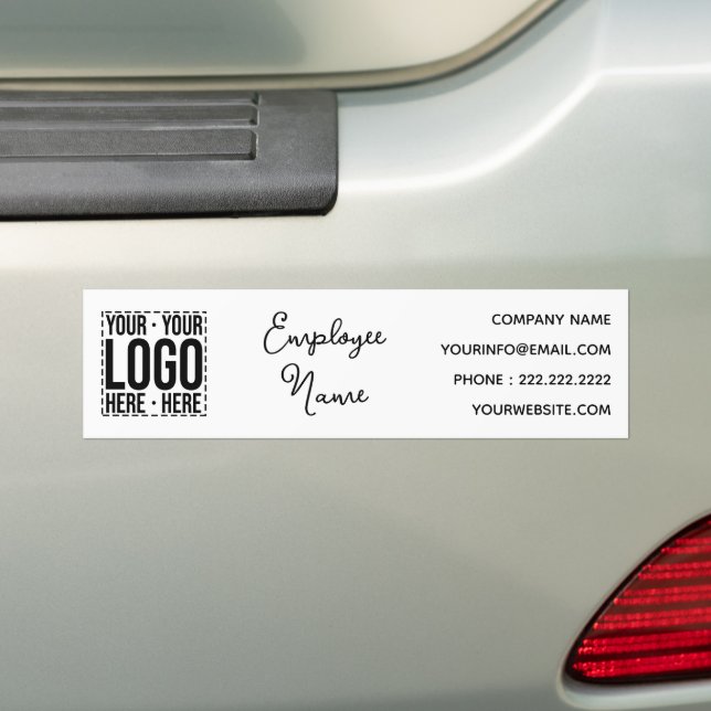 Custom Business Logo Corporate Company Modern Cool Bumper Sticker (On Car)