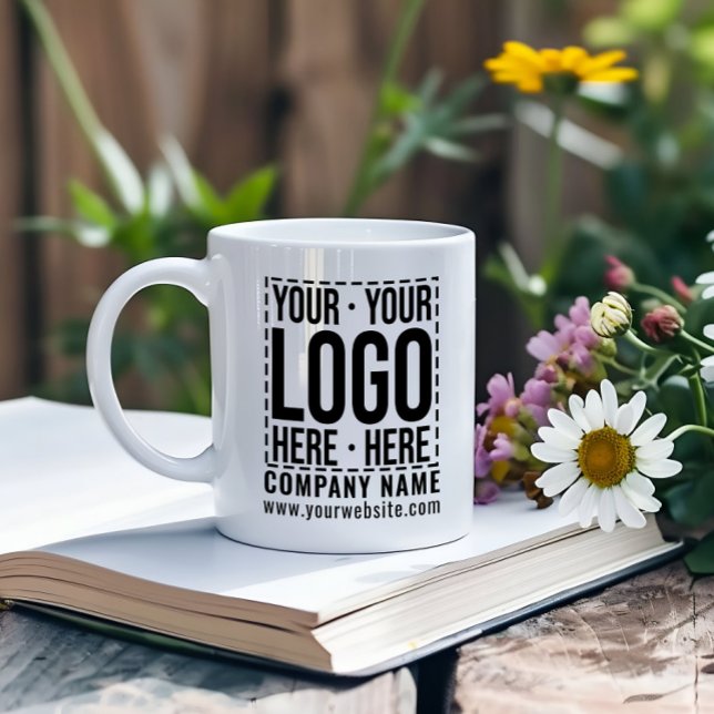 Custom Business Logo Corporate Company Modern Cool Coffee Mug (Creator Uploaded)