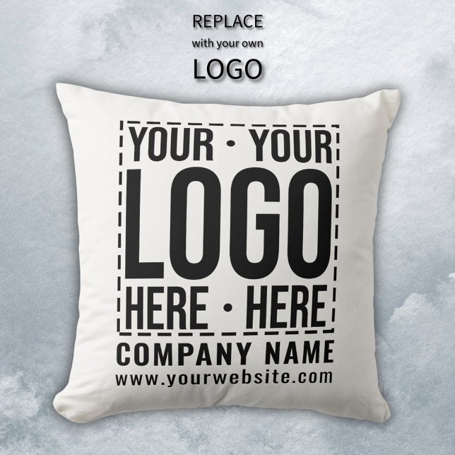 Custom Business Logo Corporate Company Modern Cool Cushion (Creator Uploaded)