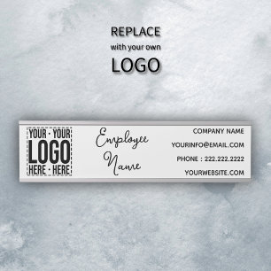 Custom Business Logo Corporate Company Modern Cool Desk Name Plate