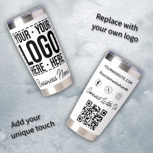 Custom Business Logo Corporate Company Modern Cool Insulated Tumbler