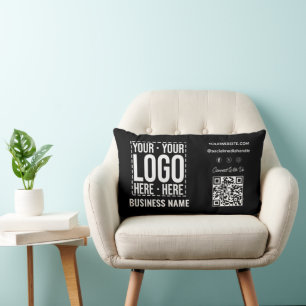 Custom Business Logo Corporate Company Modern Cool Lumbar Cushion