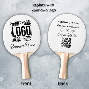 Custom Business Logo Corporate Company Modern Cool Ping Pong Paddle