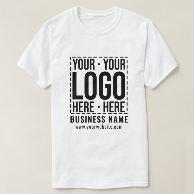 Custom Business Logo Corporate Company Modern Cool T-Shirt (Design Front)
